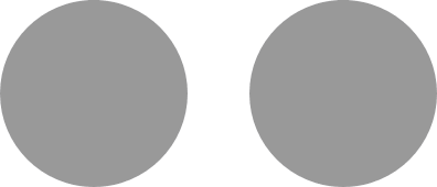 灰色の丸が２つという絵（イラスト）