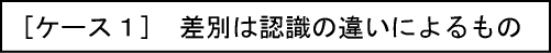 [ケース１]　差別は認識の違いによるもの、という絵（イラスト）