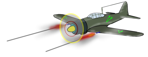 戦闘機の絵（イラスト）