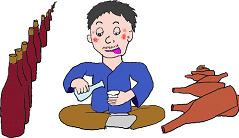 酒飲みの絵