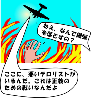 爆撃のイラスト