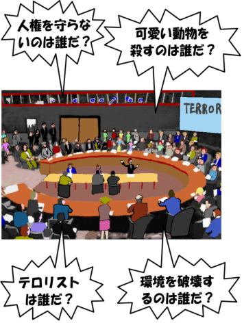 国際会議の絵（イラスト）です。